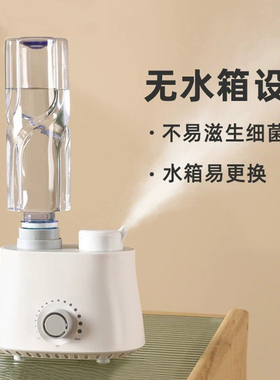 矿泉水瓶空气加湿器家用客厅卧室大喷雾量桌面创意小型便携加湿器
