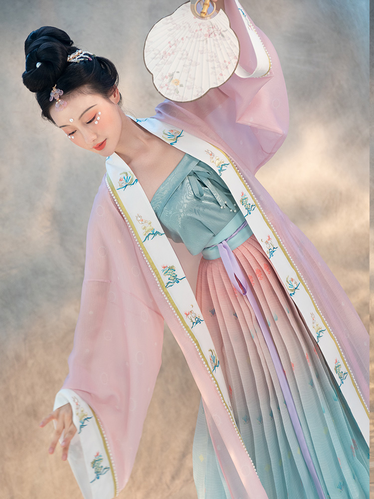 昭华赋玲珑汉服女夏中国风正品原创宋制褙子百迭裙汉元素