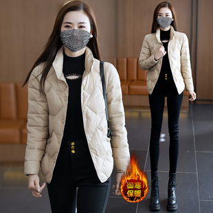 时尚休闲韩版百搭轻薄羽绒棉服外套女冬季新款洋气小个子短款棉衣