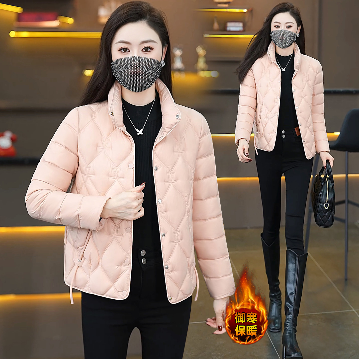 小个子时尚短款棉服外套女2025冬季新款洋气显瘦韩版百搭减龄棉衣,女装/女士精品,棉衣/棉服,淘宝优惠券,粉丝福利购,淘宝优惠卷