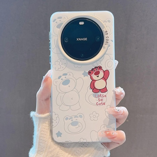 FANGG数码 彩绘Pura70pro苹果彩银mate60小众创意p60全包防摔m50 卡通维尼草莓熊适用华为mate70pro手机壳新款