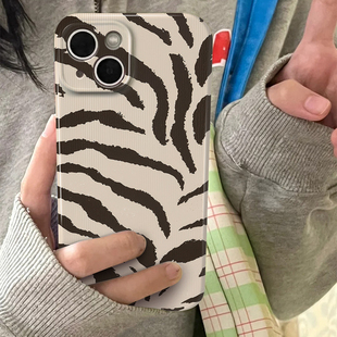 动物纹适用iphone16苹果15promax手机壳保护套女生菲林14高级感艺术13轻奢ins风12设计感小众复古华为pura70