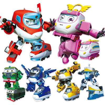 灵动创想列车超人火车儿童变形