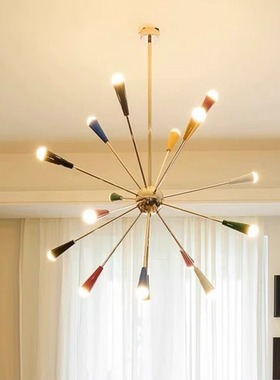 中古Sputnik彩色分子烟花灯包豪斯别墅客厅吊灯餐厅卧室孟菲斯灯