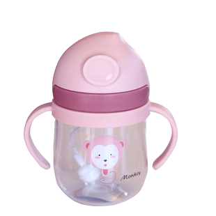 宝宝水杯儿童饮水杯幼儿吸管杯喝水喝奶防呛防漏带手柄重力球水壶