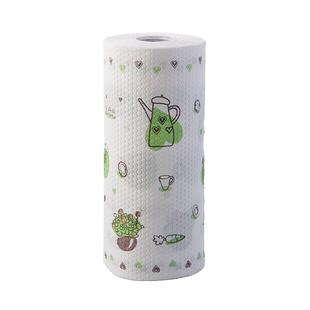 一次性家用洗碗布抹布干湿两用厨房家务清洁无纺布印花懒人抹布