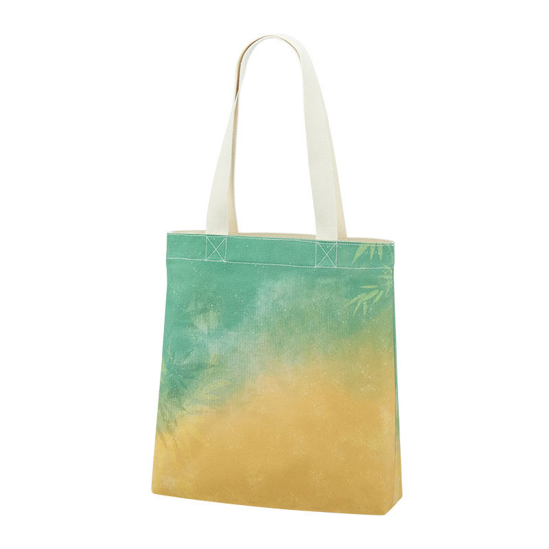 2025新款渐变色印花经典时尚帆布单肩手提包女潮流休闲拉链帆布袋