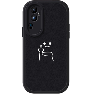 手势表情适用oppok11手机壳k10活力版小羊皮findx6pro高档findx5皮质oppok9x个性a2pro趣味r17情侣a96好a11x