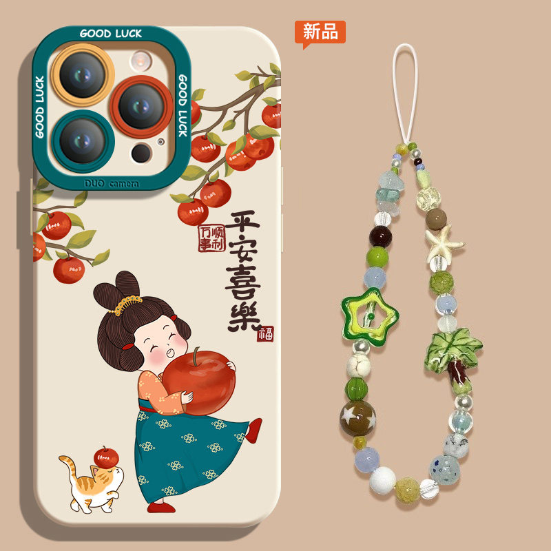 唐美人适用苹果17手机壳镜头全包iphone15promax古风14plus可爱13液态硅胶12女生11高级感16pro带挂绳x保护套