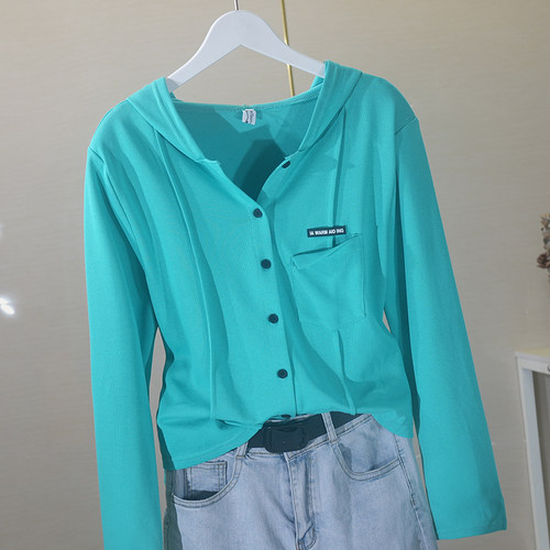 秋冬韩版长袖纯棉短款打底上衣