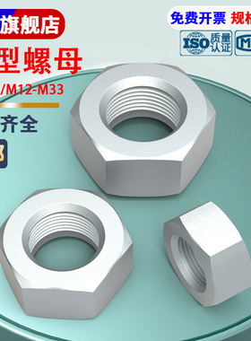 热镀锌重型螺母35CrMo化工螺母HG20634高压螺母M12M14M16M20M36