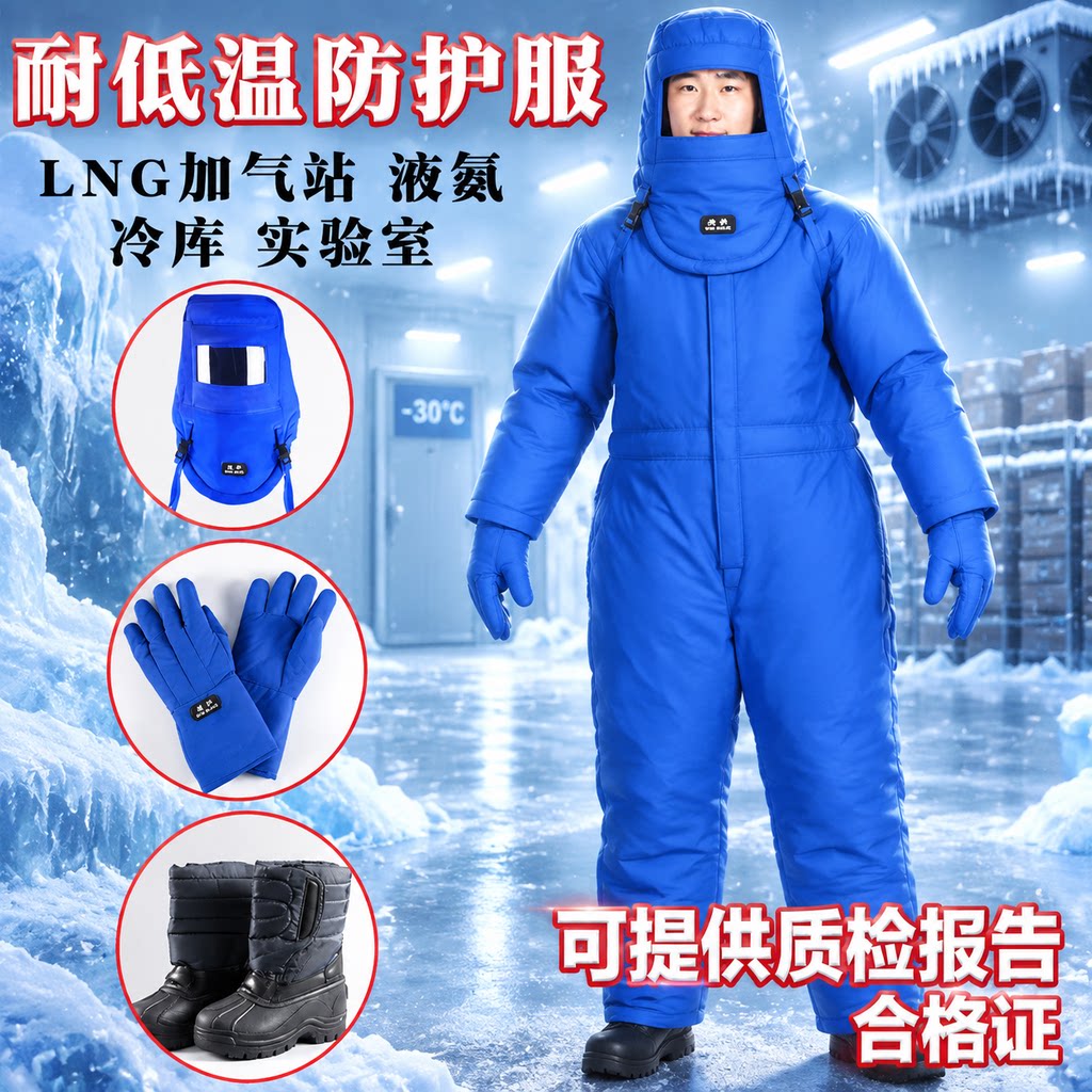 耐低温防护服LNG加气站液氮氧液化天然气防寒防冻服冷库耐低温服