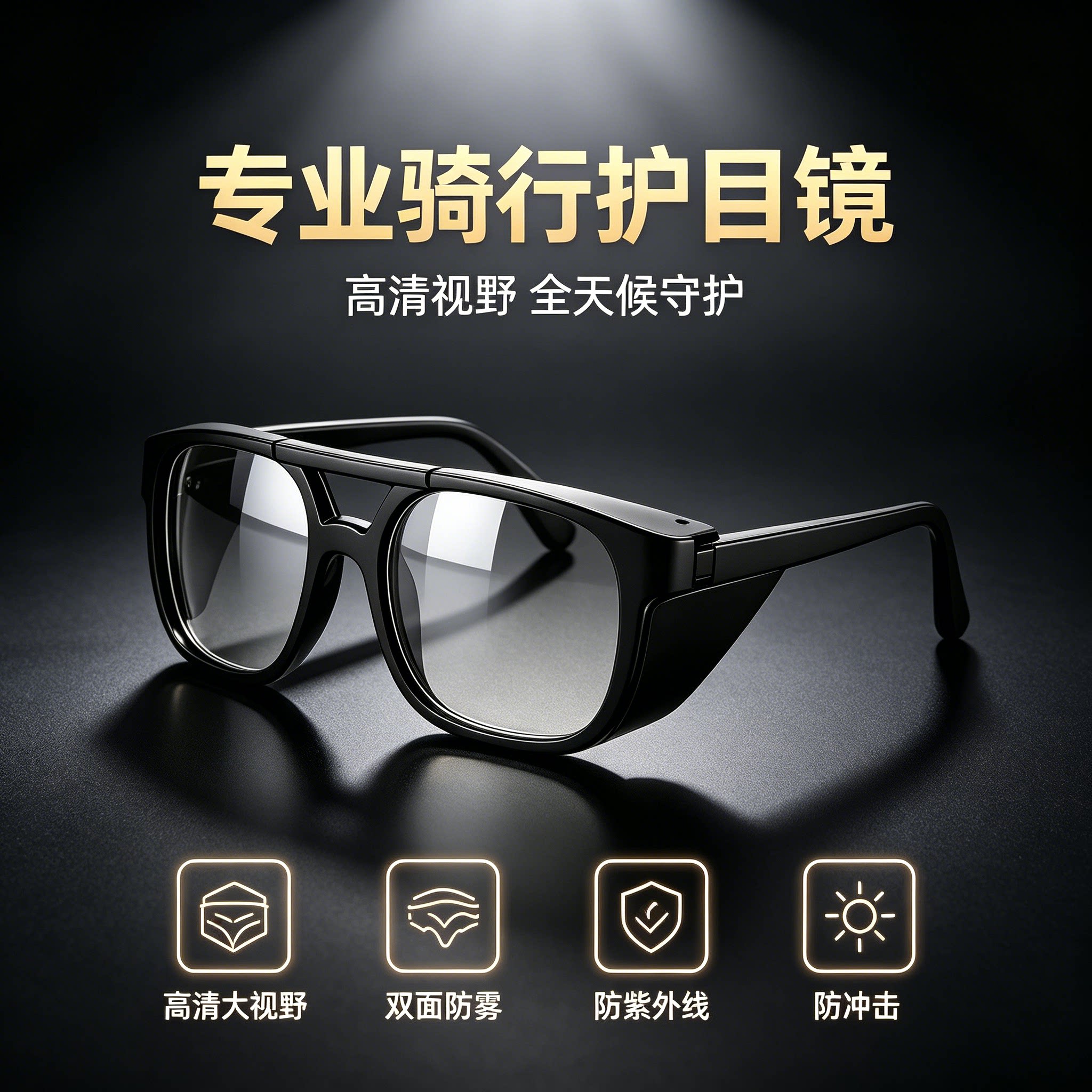 骑行护目镜防风沙防灰尘防沙防护电瓶车运动可戴户外骑行眼镜男女