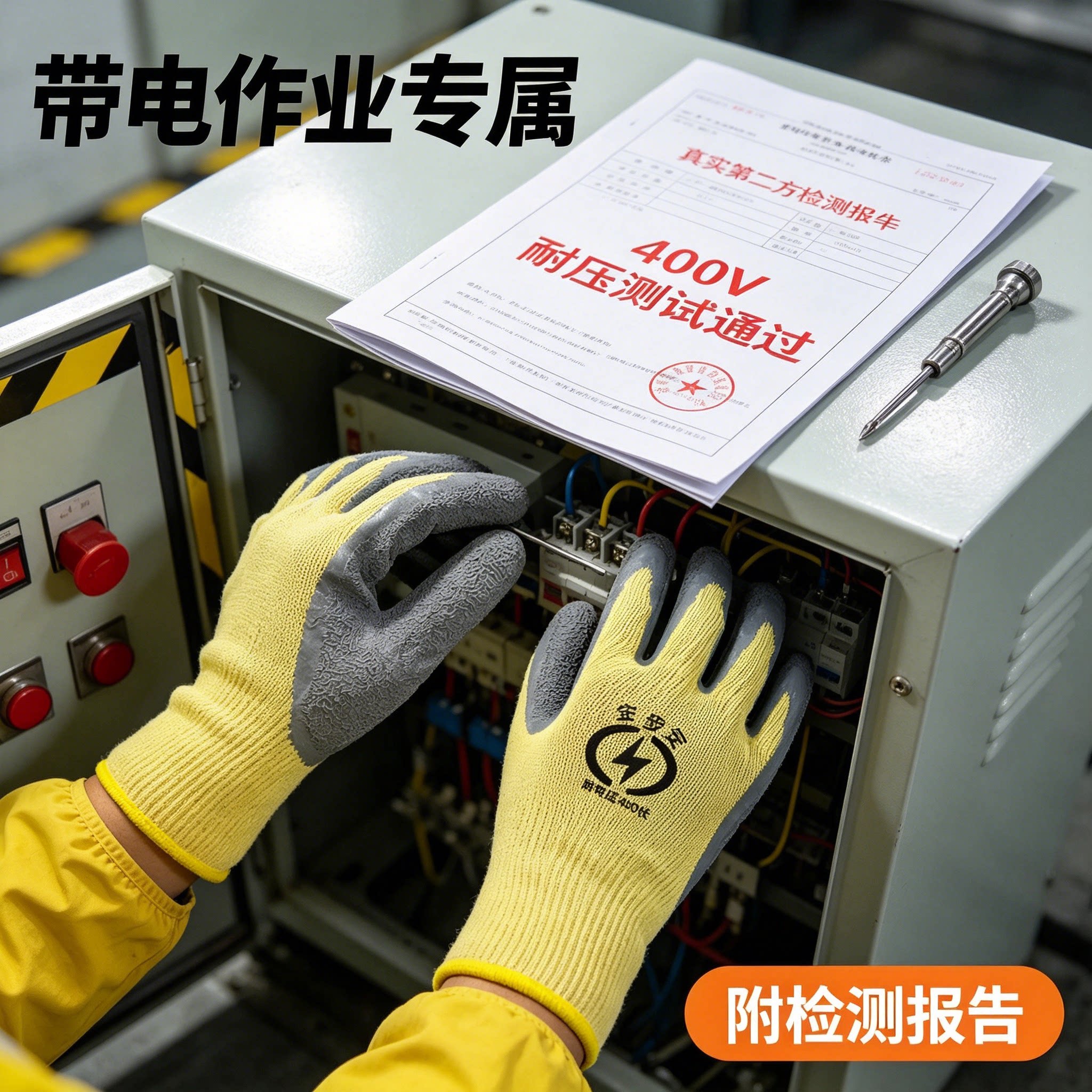 400v绝缘手套家用380v防电低压维修电工专用橡胶超薄灵活防护透气