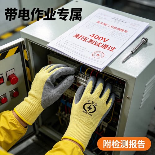 超薄透气绝缘橡胶防护手套