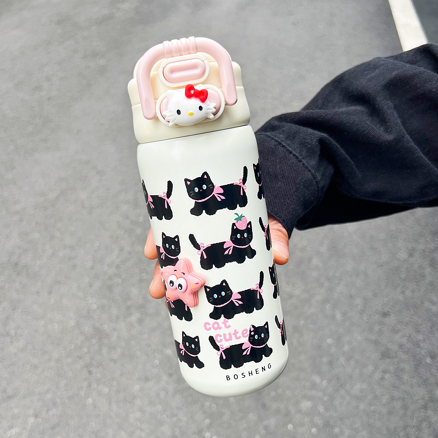 铂盛儿童不锈钢保温杯子女生高颜值便携式恒温水杯2026新款吸管杯