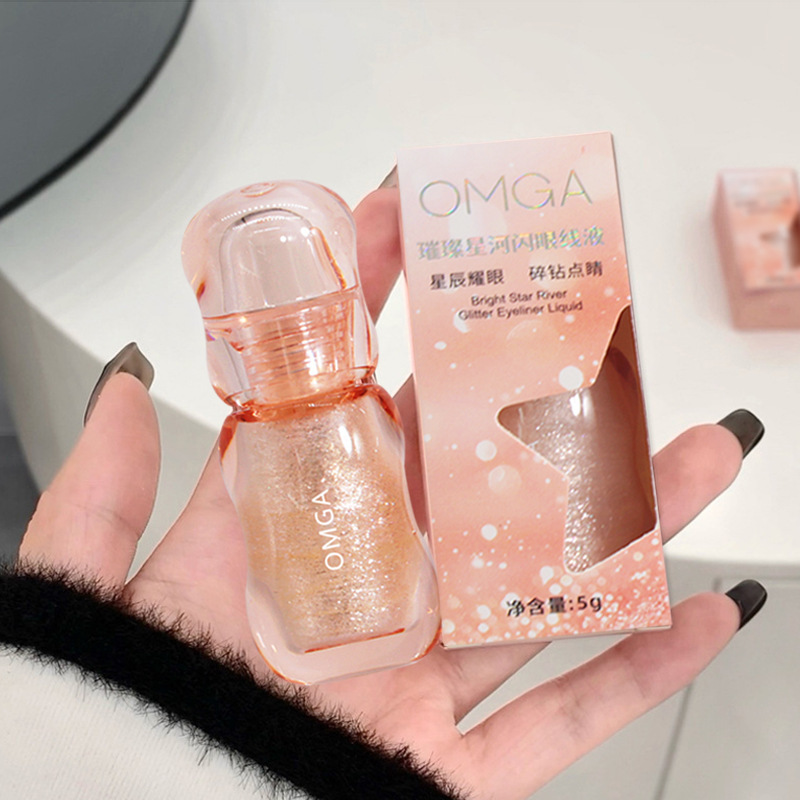 OMGA一滴泪液体眼影闪粉亮片高光液防水珠光提亮卧蚕韩系眼影盘