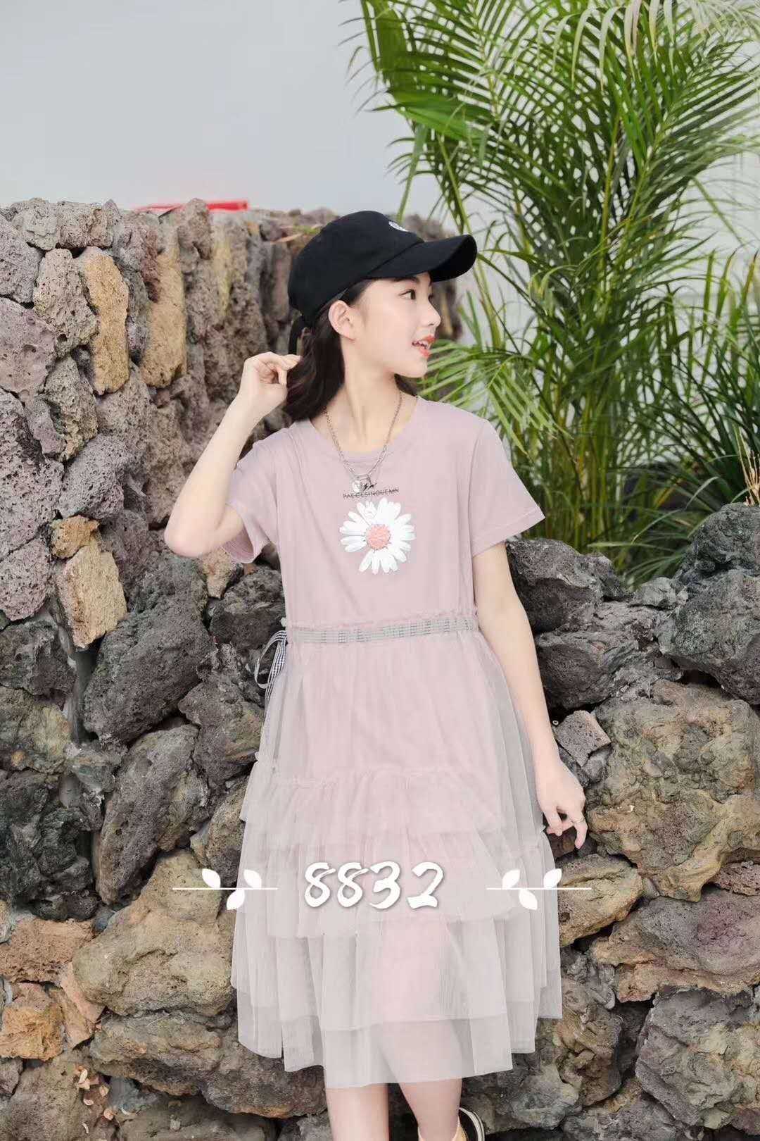 女童连衣裙夏装2024新款韩版洋气中大童儿童公主纱裙子时尚夏装