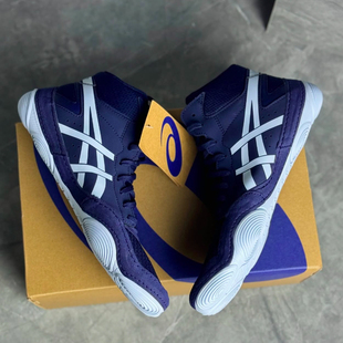 亚瑟士asics摔跤鞋男拳击鞋女深蹲硬拉举重格斗儿童大童专业搏击