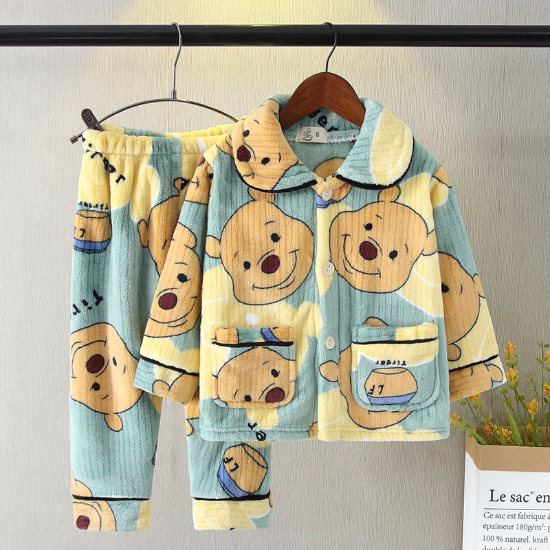 秋冬季宝宝睡衣(上衣+裤子)加绒