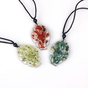 水晶滴胶狐狸吊坠饰品九尾狐狸项链白狐挂件锁骨链九尾狐毛衣链