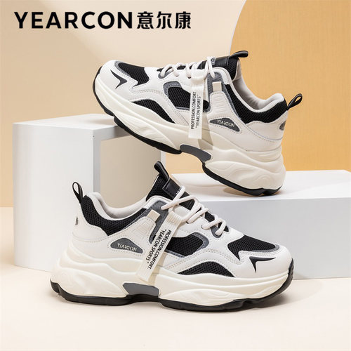 意尔康港风厚底休闲复古老爹鞋女