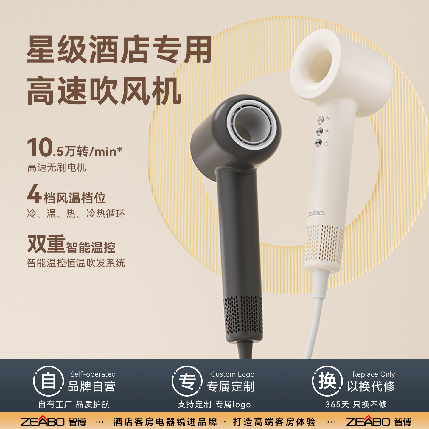 酒店高速吹风机壁挂防盗大风力图片