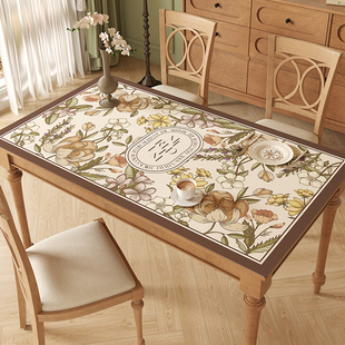 美式 复古桌垫防水防油免洗防烫桌布高级感桌面保护垫茶几布餐桌垫