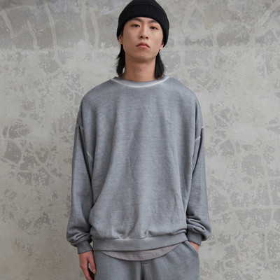 fairplay洗水做旧圆领卫衣