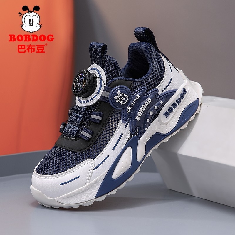巴布豆男童鞋夏季新款单网透气儿童运动鞋男孩轻便软底防滑跑步鞋