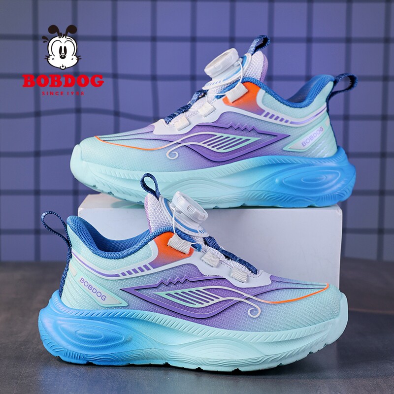 Bobdog/巴布豆春季新款男童运动鞋网面透气软底儿童男孩休闲鞋子