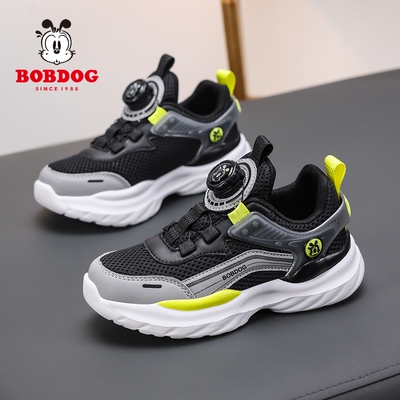 巴布豆春秋季新款男童运动鞋网面透气软底防滑中大童学生老爹鞋潮