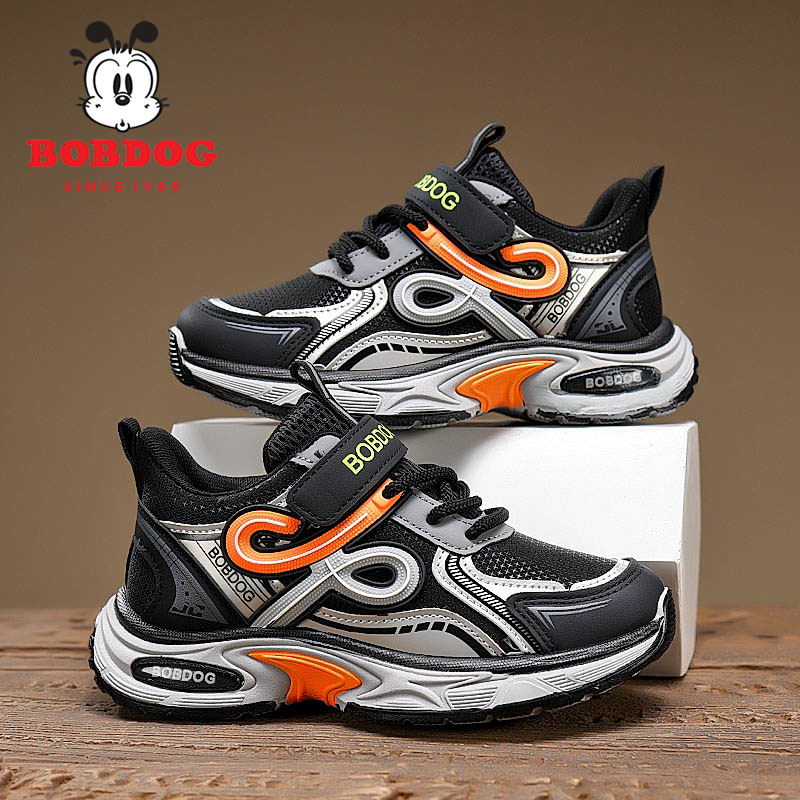 巴布豆男童皮面防水运动鞋