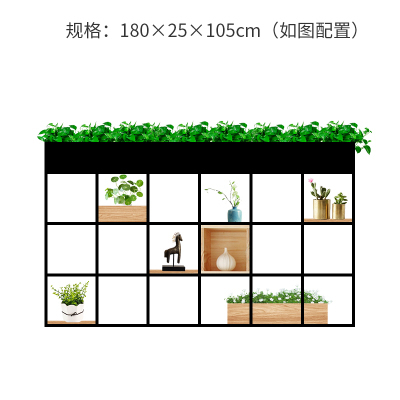 餐厅隔断花架围栏卡座绿植装饰矮屏风柜工业风玄关书架铁艺置物架