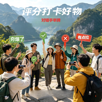 桃黑黑手举牌网红探店种草拍照牌