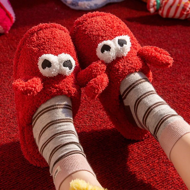 棉拖鞋可爱秋冬季室内居家女士防滑情侣保暖毛绒绒卡通2025新款男