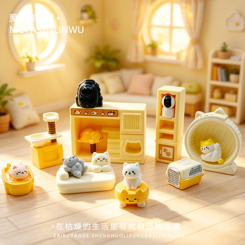 可爱猫咪微景观桌面小摆件套装