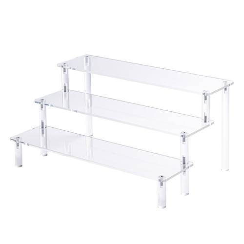 盲盒收纳亚克力展示架阶梯桌面立牌收纳架手办玩具车阶梯架子定制