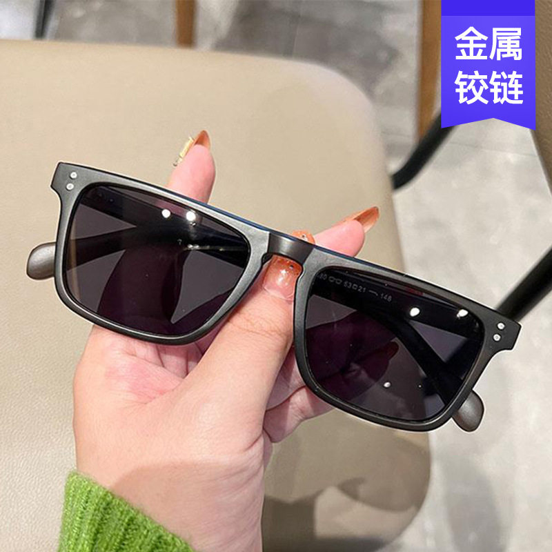 日系CoopKoop经典款方形米钉太阳镜复古平顶驾驶墨镜男女简约