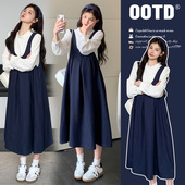 上衣 镂空针织弹力衬衣袖 背心 套装 日本cherrykoko轻奢孕妇秋装