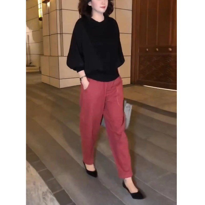 日系coopkoop春季新款减龄宽松净版上衣休闲显瘦哈伦裤女潮