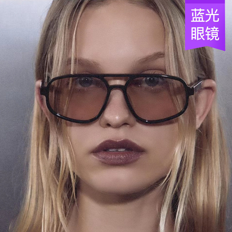 日系coopkoop潮流新款个性包花太阳镜时尚简约双梁墨镜男复古