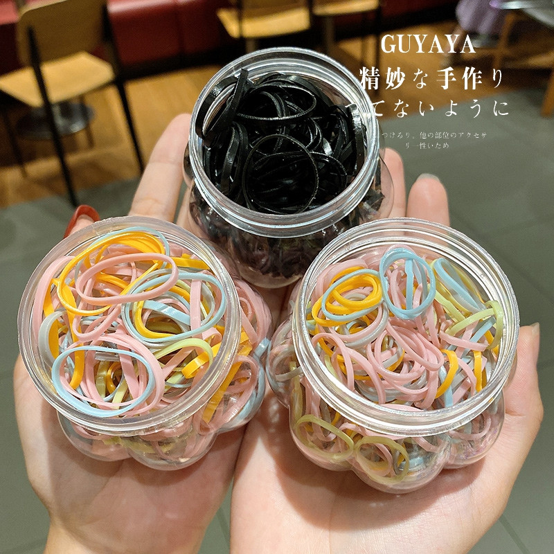 黑色加厚高弹力简约风发圈小皮筋