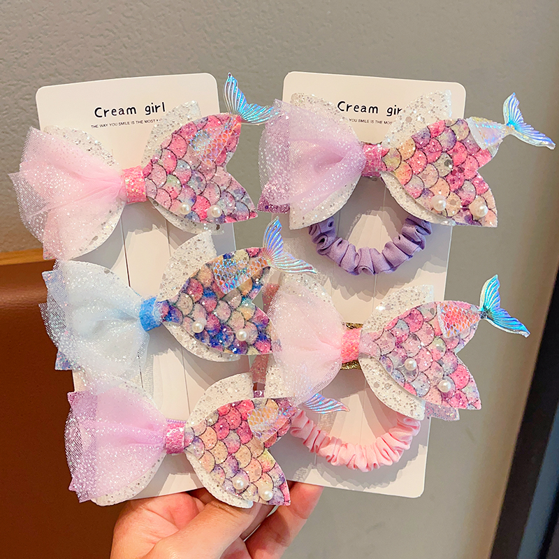 人鱼公主亮片发夹小女孩刘海夹