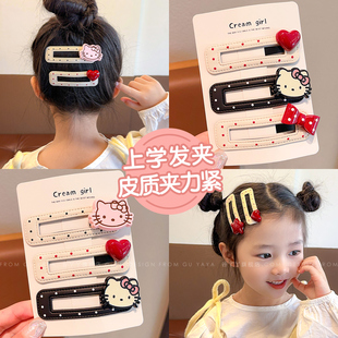 儿童波点蝴蝶结bb夹2025新款高颜值发卡小女孩前额刘海碎发夹头饰