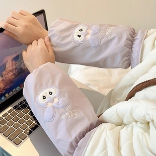 秋冬季儿童长款袖套防水防油污2025新款女宝宝上学羽绒服防脏护袖