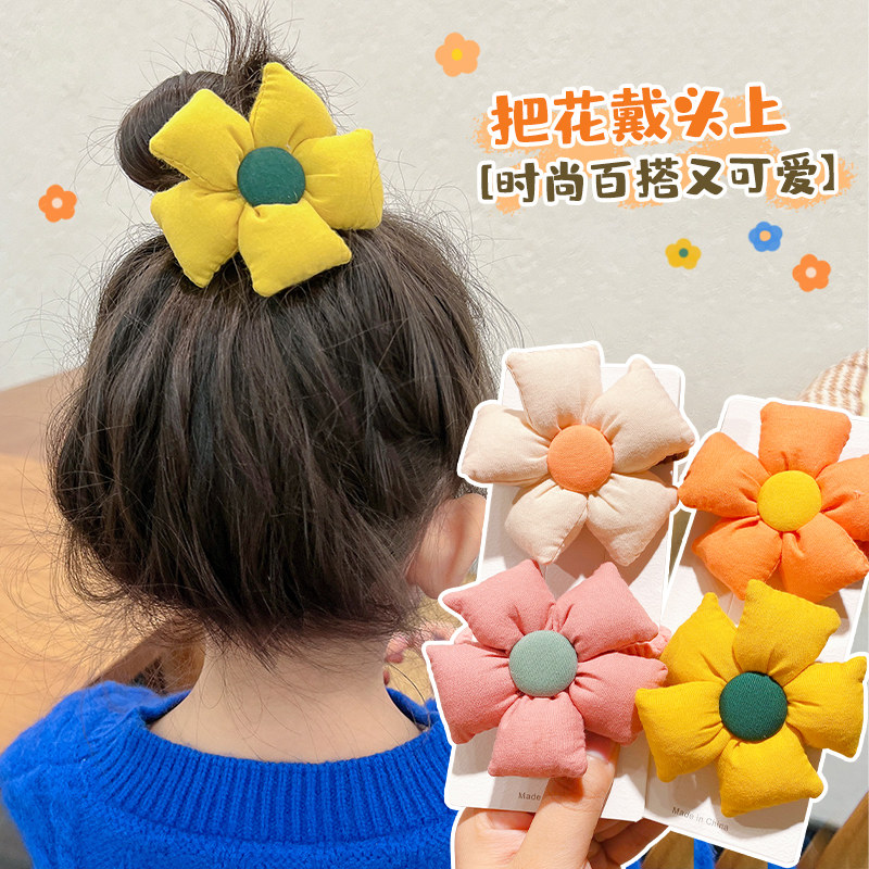头绳儿童女皮筋女童扎丸子头花朵发圈可爱宝宝不伤发发绳网红发饰