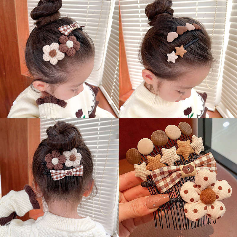 秋冬花朵发梳插梳儿童发夹碎发神器女童宝宝刘海梳整理碎发卡头饰,童装/婴儿装/亲子装,发饰,淘宝优惠券,粉丝福利购,淘宝优惠卷