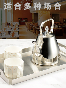 餐厅饭店茶壶 电磁炉小水壶单壶 不锈钢小提壶提梁茶水壶 三洽加厚