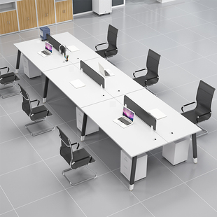 职员办公桌椅组合电脑桌子办公室员工四4六6八8人工作位简约现代